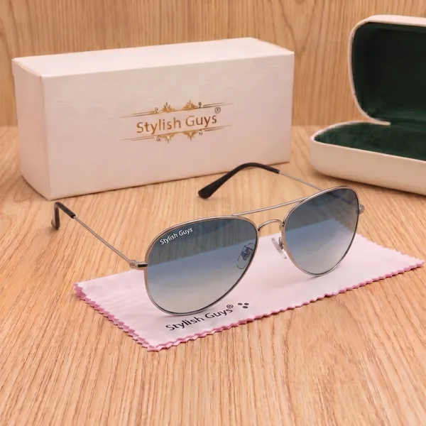 Sunglasses_For_Men_With_Blue_Shade_Glass_Silver_Frame_3026_Aviator_Sunglass_By_Sunglasses_Deal_Blue_Shade_Silver