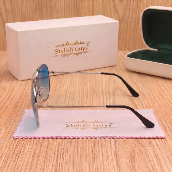 Sunglasses_For_Men_With_Blue_Shade_Glass_Silver_Frame_3026_Aviator_Sunglass_By_Sunglasses_Deal_Blue_Shade_Silver