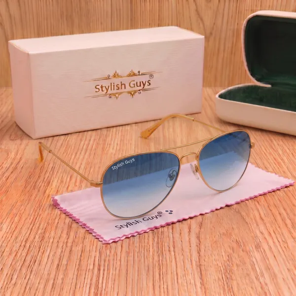 Sunglasses_For_Men_With_Blue_Shade_Glass_Golden_Frame_3026_Aviator_Sunglass_By_Sunglasses_Deal_Blue_Shade_Golden