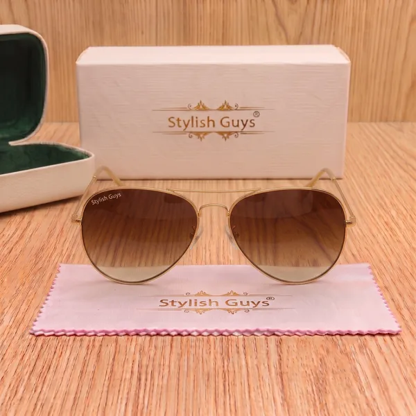 Sunglasses_For_Men_With_Brown_Shade_Glass_Golden_Frame_3026_Aviator_Sunglass_By_Sunglasses_Deal_Brown_Shade_Golden