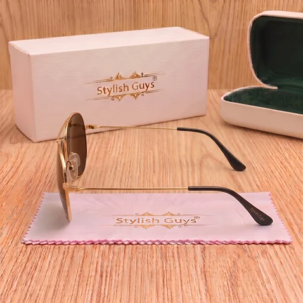 Sunglasses_For_Men_With_Brown_Glass_Golden_Frame_3026_Aviator_Sunglass_By_Sunglasses_Deal_Brown_Golden