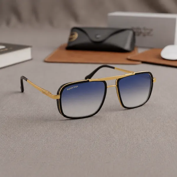 Sunglasses_For_Men_With_Aqua_Blue_Shade_Glass_Golden_Frame_4413_Square_Sunglass_By_Sunglasses_Deal_Blue_Shade_Golden