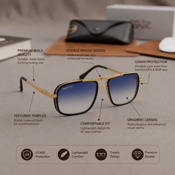 Sunglasses_For_Men_With_Aqua_Blue_Shade_Glass_Golden_Frame_4413_Square_Sunglass_By_Sunglasses_Deal_Blue_Shade_Golden