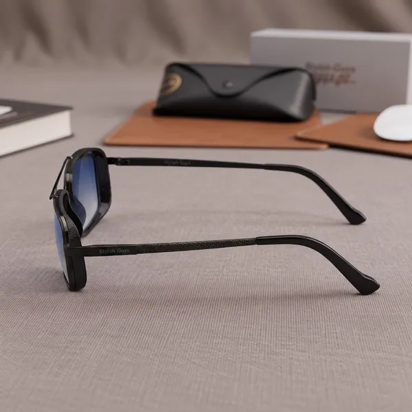 Sunglasses_For_Men_With_Blue_Shade_Glass_Black_Frame_4413_Square_Sunglass_By_Sunglasses_Deal_Blue_Shade_Black