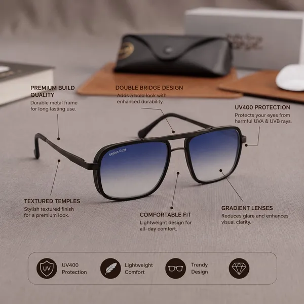 Sunglasses_For_Men_With_Blue_Shade_Glass_Black_Frame_4413_Square_Sunglass_By_Sunglasses_Deal_Blue_Shade_Black