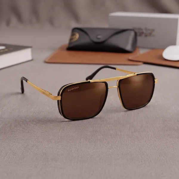 Sunglasses_For_Men_With_Brown_Glass_Golden_Frame_4413_Square_Sunglass_By_Sunglasses_Deal_Brown_Golden
