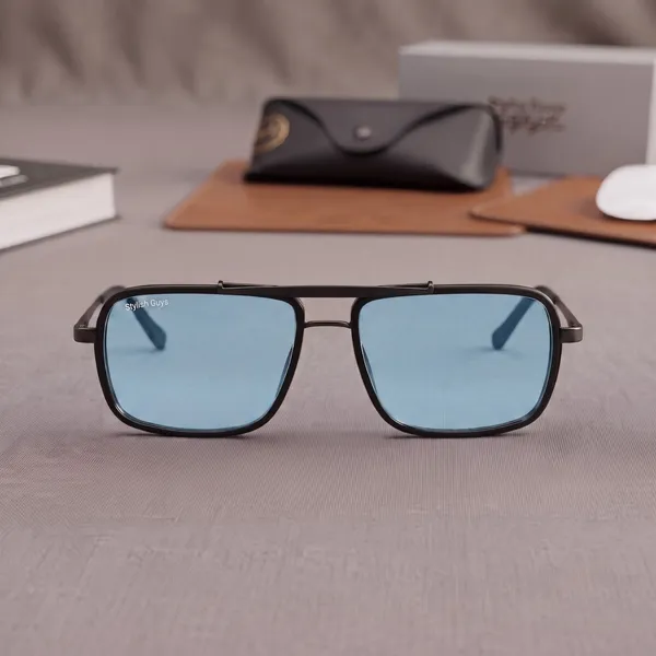 Sunglasses_For_Men_With_Candy_Blue_Glass_Black_Frame_4413_Square_Sunglass_By_Sunglasses_Deal_Candy_Blue_Black