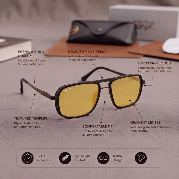 Sunglasses_For_Men_With_Candy_Yellow_Glass_Black_Frame_4413_Square_Sunglass_By_Sunglasses_Deal_Candy_Yellow_Black