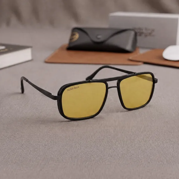 Sunglasses_For_Men_With_Candy_Yellow_Glass_Black_Frame_4413_Square_Sunglass_By_Sunglasses_Deal_Candy_Yellow_Black