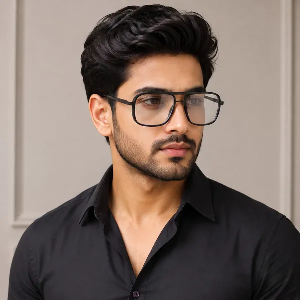 Sunglasses_For_Men_With_Clear_Glass_Black_Frame_4413_Square_Sunglass_By_Sunglasses_Deal_Clear_Black