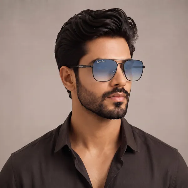 Sunglasses_For_Men_With_Blue_Shade_Glass_Black_Frame_1208_Square_Sunglass_By_Sunglasses_Deal_Blue_Shade_Black