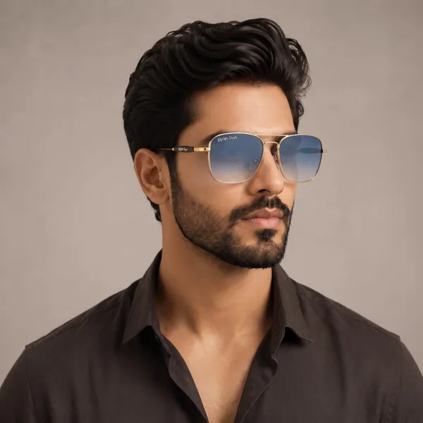 Sunglasses_For_Men_With_Blue_Shade_Glass_Golden_Frame_1208_Square_Sunglass_By_Sunglasses_Deal_Blue_Shade_Golden
