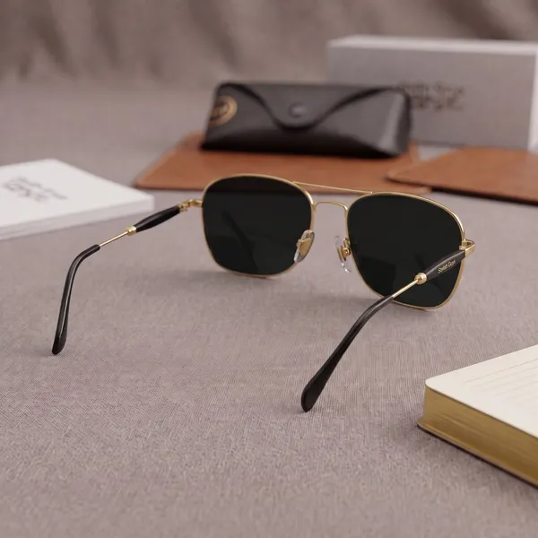 Sunglasses_For_Men_With_Black_Glass_Golden_Frame_1208_Square_Sunglass_By_Sunglasses_Deal_Black_Golden