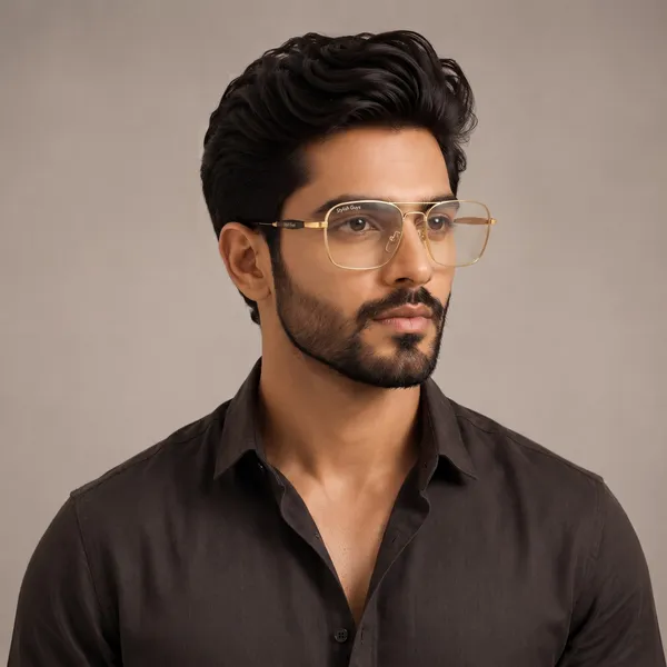 Sunglasses_For_Men_With_Clear_Glass_Golden_Frame_1208_Square_Sunglass_By_Sunglasses_Deal_Clear_Golden