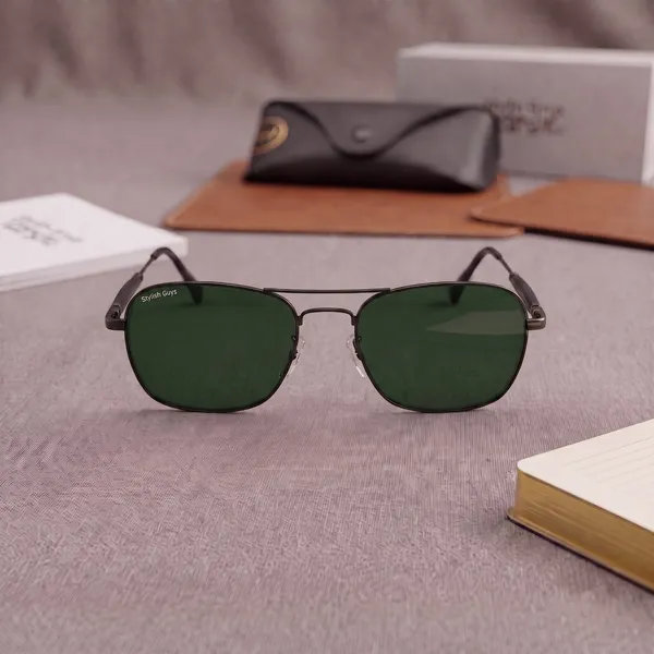 Sunglasses_For_Men_With_Green_Glass_Black_Frame_1208_Square_Sunglass_By_Sunglasses_Deal_Green_Black