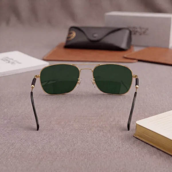 Sunglasses_For_Men_With_Green_Glass_Golden_Frame_1208_Square_Sunglass_By_Sunglasses_Deal_Green_Golden