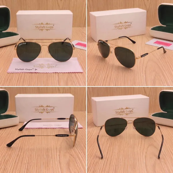 Sunglasses_For_Men_With_Black_Glass_Golden_Frame_3517_Aviator_Oval_Sunglass_By_Sunglasses_Deal_Black_Golden