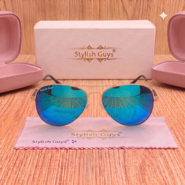 Sunglasses_For_Men_With_Aqua_Blue_Mercury_Glass_Golden_Frame_3517_Aviator_Oval_Sunglass_By_Sunglasses_Deal_Aqua_Blue_Mercury_Golden