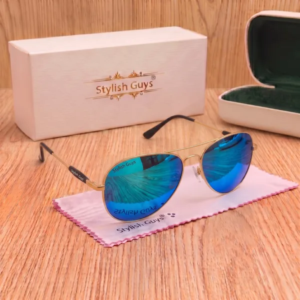 Sunglasses_For_Men_With_Aqua_Blue_Mercury_Glass_Golden_Frame_3517_Aviator_Oval_Sunglass_By_Sunglasses_Deal_Aqua_Blue_Mercury_Golden