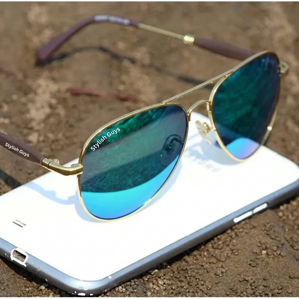Sunglasses_For_Men_With_Aqua_Blue_Mercury_Glass_Golden_Frame_3517_Aviator_Oval_Sunglass_By_Sunglasses_Deal_Aqua_Blue_Mercury_Golden