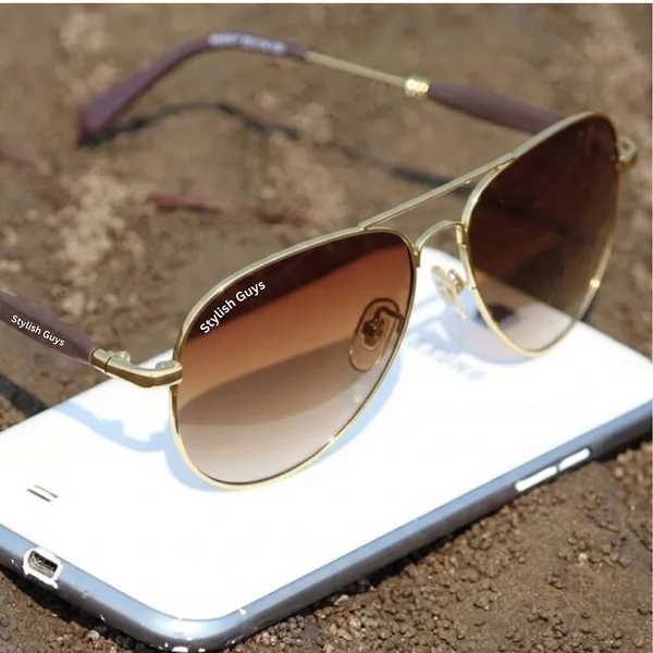 Sunglasses_For_Men_With_Brown_Shade_Glass_Golden_Frame_3517_Aviator_Oval_Sunglass_By_Sunglasses_Deal_Brown_Shade_Golden