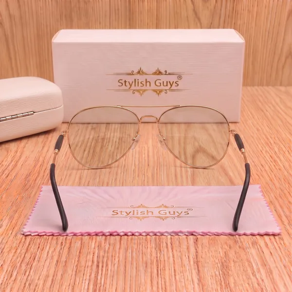 Sunglasses_For_Men_With_Clear_Glass_Golden_Frame_3517_Aviator_Oval_Sunglass_By_Sunglasses_Deal_Clear_Golden