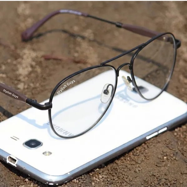 Sunglasses_For_Men_With_Clear_Glass_Black_Frame_3517_Aviator_Oval_Sunglass_By_Sunglasses_Deal_Clear_Black
