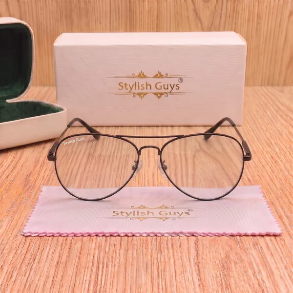 Sunglasses_For_Men_With_Clear_Glass_Black_Frame_3517_Aviator_Oval_Sunglass_By_Sunglasses_Deal_Clear_Black