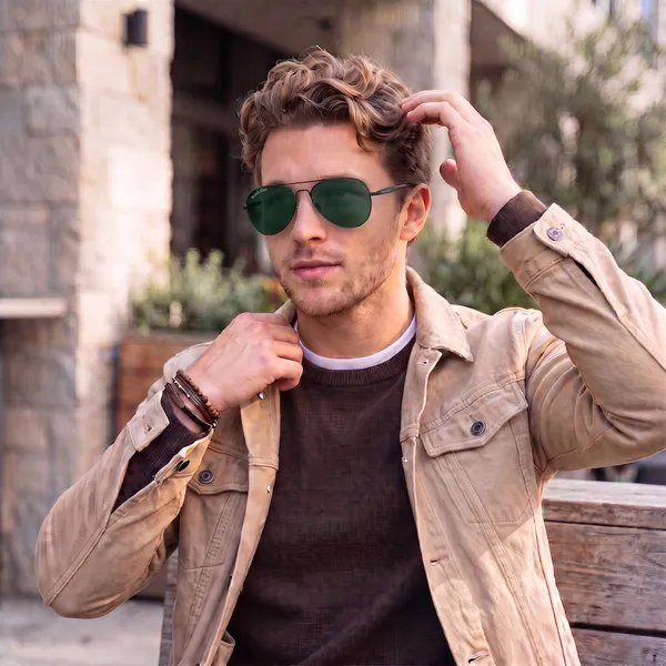 Sunglasses_For_Men_With_Green_Glass_Black_Frame_3517_Aviator_Oval_Sunglass_By_Sunglasses_Deal_Green_Black
