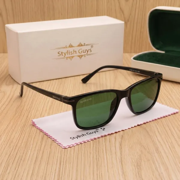 Sunglasses_For_Men_With_Green_Glass_Black_Frame_4708_Square_Sunglass_By_Sunglasses_Deal_Green_Black