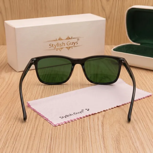 Sunglasses_For_Men_With_Green_Glass_Black_Frame_4708_Square_Sunglass_By_Sunglasses_Deal_Green_Black