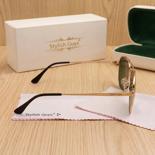 Sunglasses_For_Men_With_Black_Glass_Golden_Frame_6060_Square_Sunglass_By_Sunglasses_Deal_Black_Golden