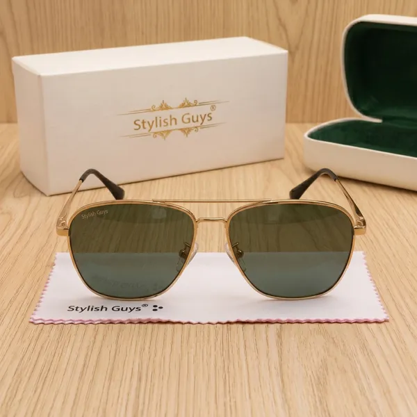 Sunglasses_For_Men_With_Black_Glass_Golden_Frame_6060_Square_Sunglass_By_Sunglasses_Deal_Black_Golden