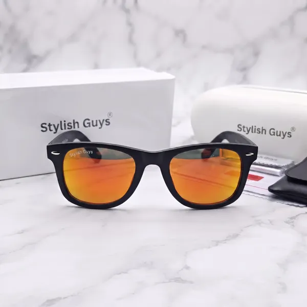 Sunglasses_For_Men_With_Orange_Mercury_Glass_Black_Frame_2140_Wayfarer_Sunglass_By_Sunglasses_Deal_Orange_Black