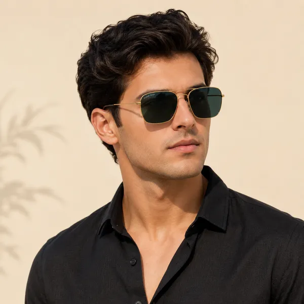 Sunglasses_For_Men_With_Black_Glass_Golden_Frame_3136_Square_Sunglass_By_Sunglasses_Deal_Black_Golden