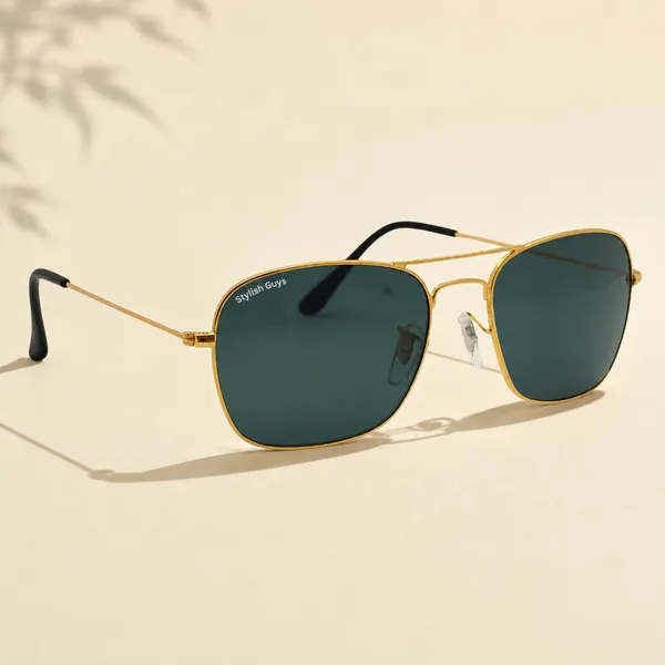 Sunglasses_For_Men_With_Black_Glass_Golden_Frame_3136_Square_Sunglass_By_Sunglasses_Deal_Black_Golden
