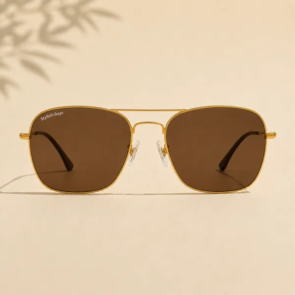 Sunglasses_For_Men_With_Brown_Glass_Golden_Frame_3136_Square_Sunglass_By_Sunglasses_Deal_Brown_Golden
