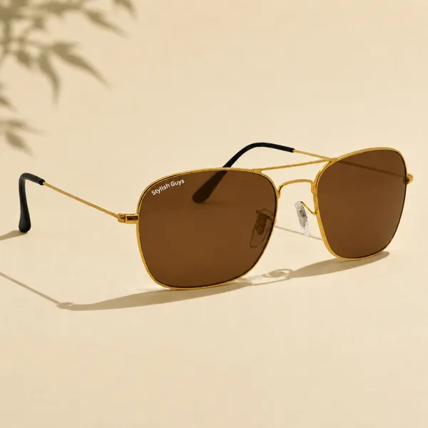 Sunglasses_For_Men_With_Brown_Glass_Golden_Frame_3136_Square_Sunglass_By_Sunglasses_Deal_Brown_Golden