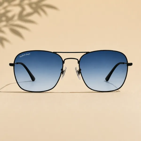Sunglasses_For_Men_With_Blue_Shade_Glass_Black_Frame_3136_Square_Sunglass_By_Sunglasses_Deal_Blue_Shade_Black