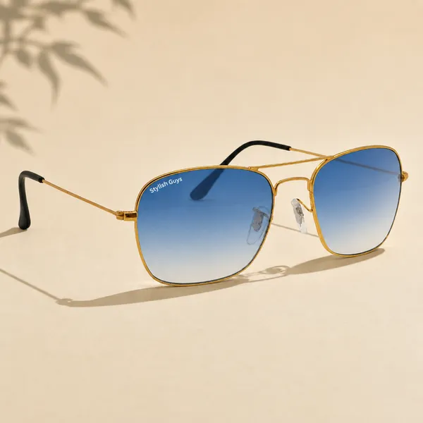 Sunglasses_For_Men_With_Blue_Shade_Glass_Golden_Frame_3136_Square_Sunglass_By_Sunglasses_Deal_Blue_Shade_Golden