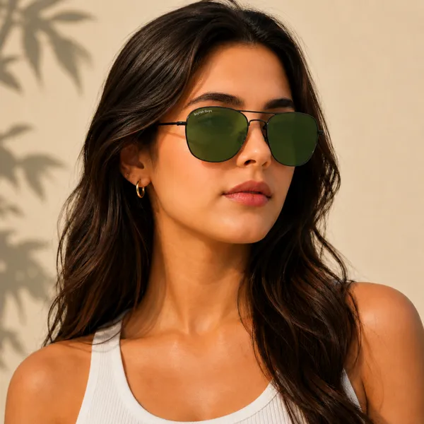 Sunglasses_For_Men_With_Green_Glass_Black_Frame_3136_Square_Sunglass_By_Sunglasses_Deal_Green_Black