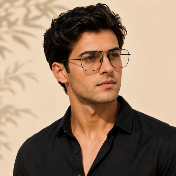 Sunglasses_For_Men_With_Clear_Glass_Black_Frame_3136_Square_Sunglass_By_Sunglasses_Deal_Clear_Black
