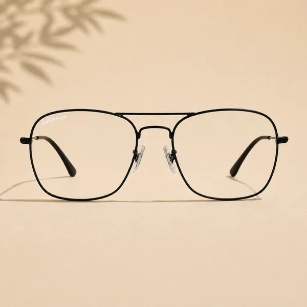 Sunglasses_For_Men_With_Clear_Glass_Black_Frame_3136_Square_Sunglass_By_Sunglasses_Deal_Clear_Black
