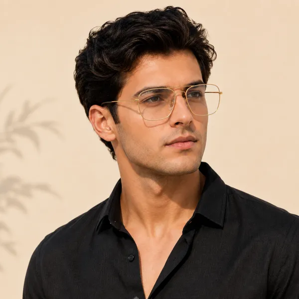 Sunglasses_For_Men_With_Clear_Glass_Golden_Frame_3136_Square_Sunglass_By_Sunglasses_Deal_Clear_Golden