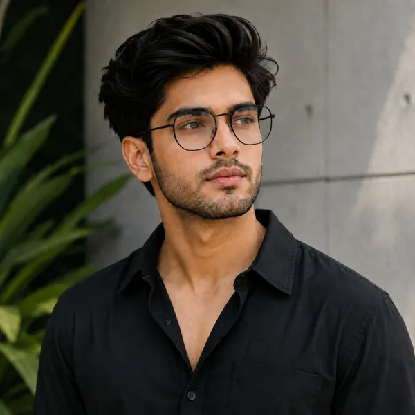Sunglasses_For_Men_With_Clear_Glass_Black_Frame_3548_Hexagon_Sunglass_By_Sunglasses_Deal_Clear_Black