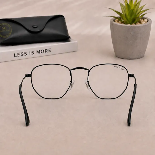 Sunglasses_For_Men_With_Clear_Glass_Black_Frame_3548_Hexagon_Sunglass_By_Sunglasses_Deal_Clear_Black