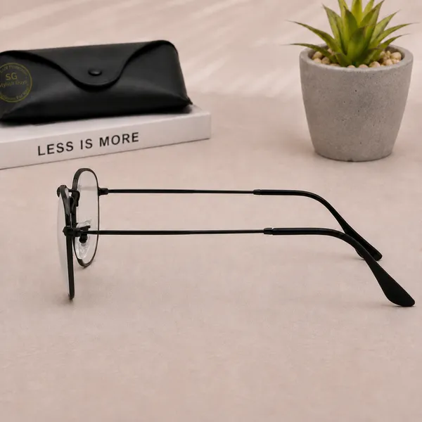 Sunglasses_For_Men_With_Clear_Glass_Black_Frame_3548_Hexagon_Sunglass_By_Sunglasses_Deal_Clear_Black
