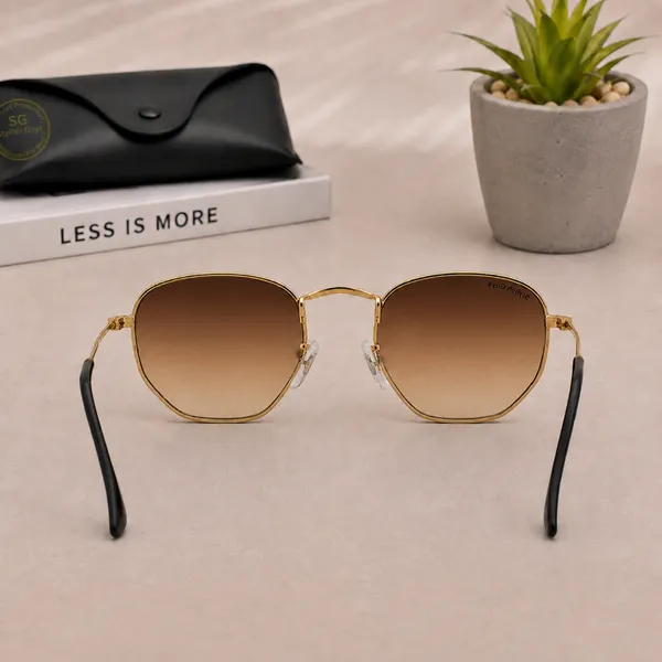 Sunglasses_For_Men_With_Brown_Shade_Glass_Golden_Frame_3548_Hexagon_Sunglass_By_Sunglasses_Deal_Brown_Shade_Golden