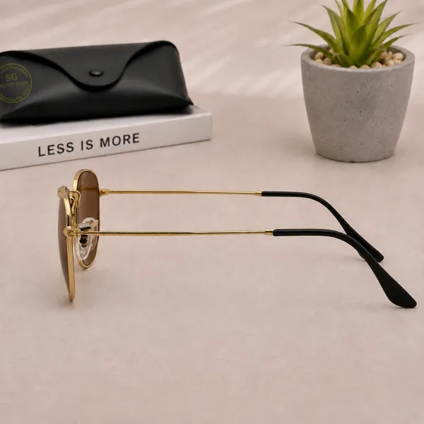 Sunglasses_For_Men_With_Brown_Glass_Golden_Frame_3548_Hexagon_Sunglass_By_Sunglasses_Deal_Brown_Golden