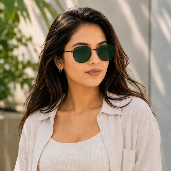 Sunglasses_For_Men_With_Green_Glass_Black_Frame_3548_Hexagon_Sunglass_By_Sunglasses_Deal_Green_Black
